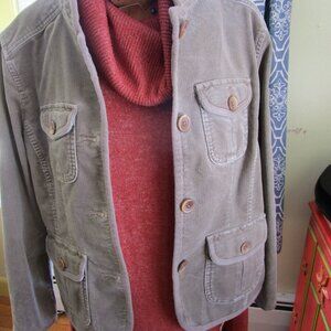 Vintage LL Bean Corduroy Utilty Blazer with Bonus Cowl Neck Sweater